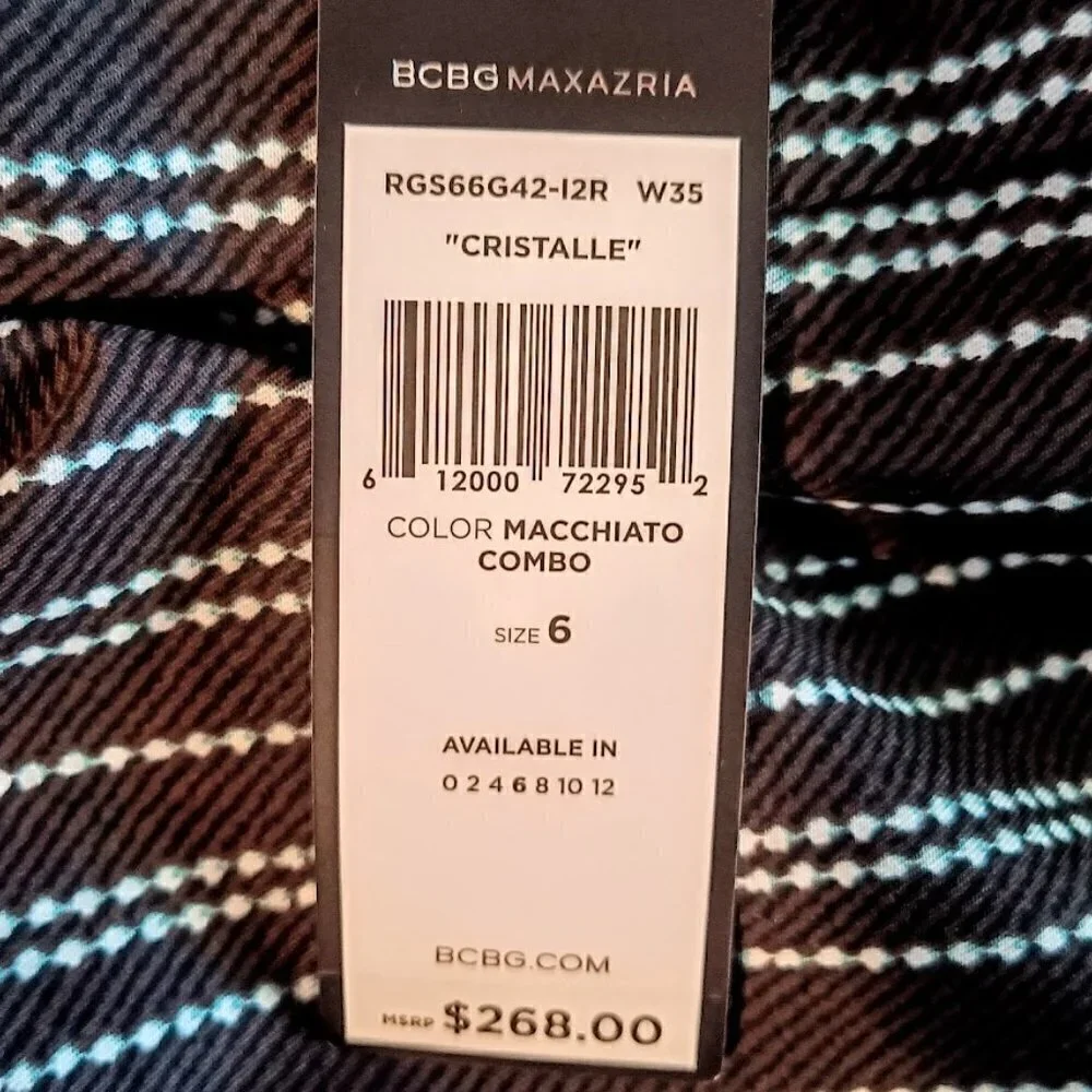 BCBGMaxAzria Cristalle Sleeveless Cotton Dress NWT